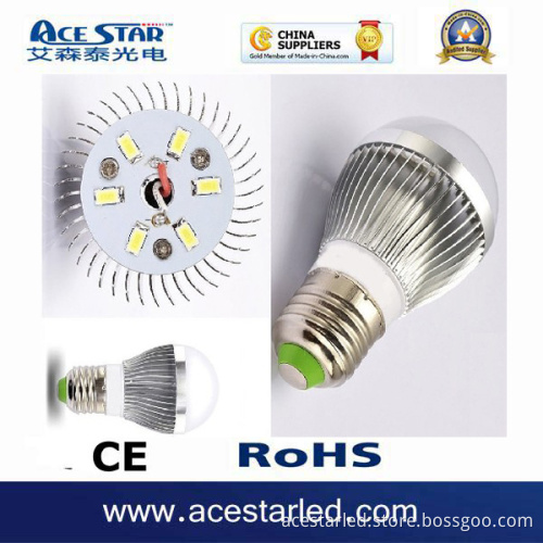 3W E27/E26/B22 Aluminum Housing LED Bulb